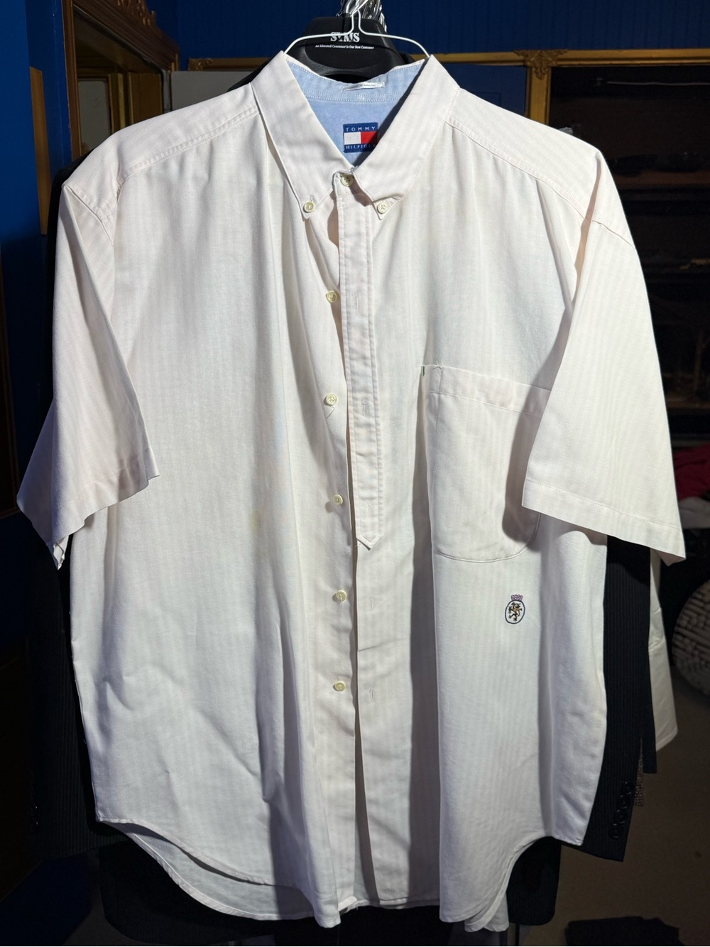 Vintage 90s Tommy Hilfiger Heraldic Lion Crest Button Down Shirt XL